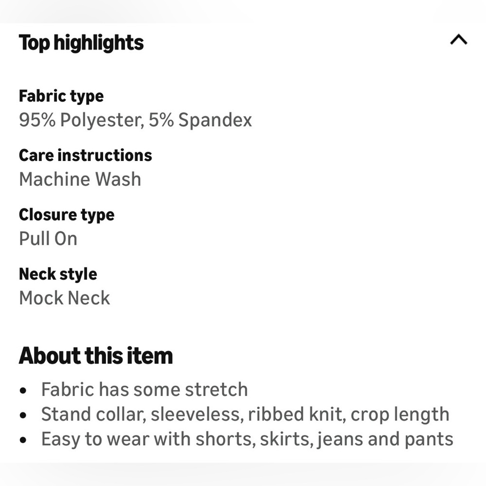 Verdusa Women's Basic Sleeveless Mock Neck Rib Knit Tank Crop Tops
White M - Picture 5 of 8
